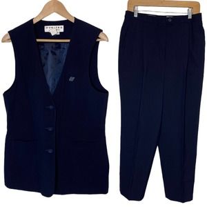 Vintage United Airlines Flight Attendant Uniform Navy Wool Halloween Costume